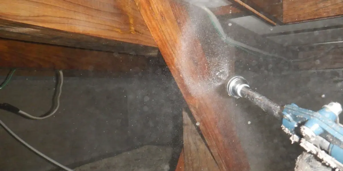 某住居にてホウ酸「ボロンdeガード工法」を施工