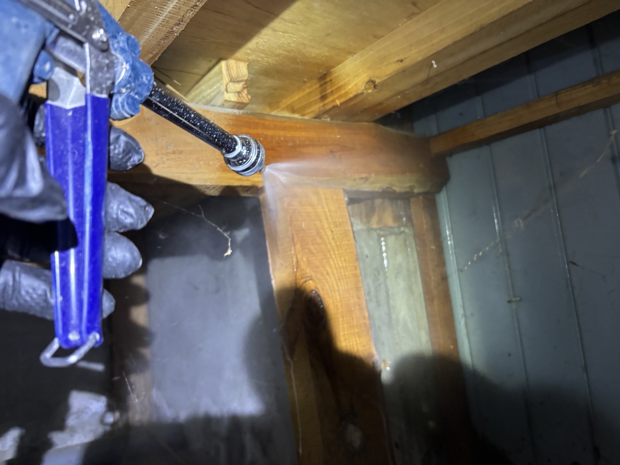 別府市Kアパートシロアリ予防施工写真